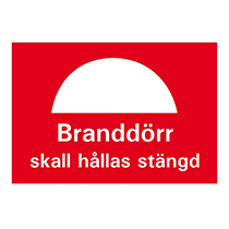 Skylt Branddörr A5