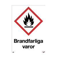 Skylt Brandfarliga ämnen A4