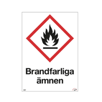 Varningsskylt Brandfarliga ämnen