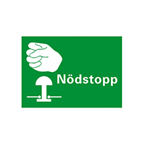 Skylt Nödstopp