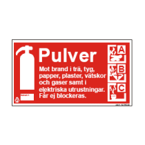 Typskylt Pulversläckare