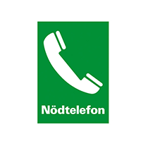 Skylt Nödtelefon